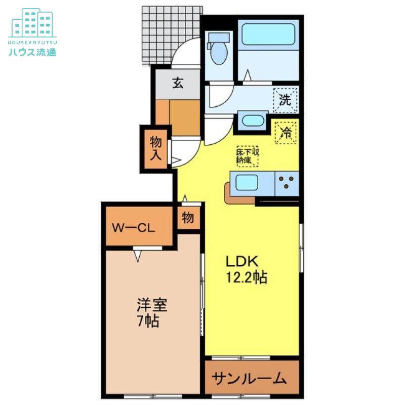 ブリーズ(1LDK/1階)の間取り写真