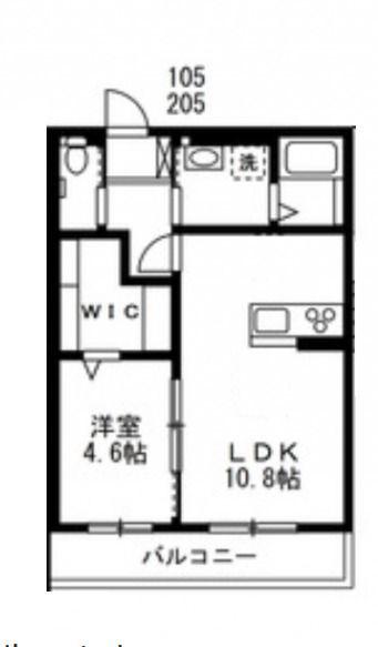ひまわりG(1LDK/1階)の間取り写真