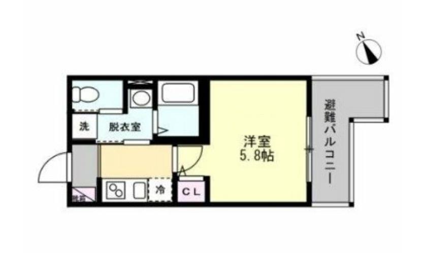 ベイルーム金沢六浦(1K/1階)の間取り写真