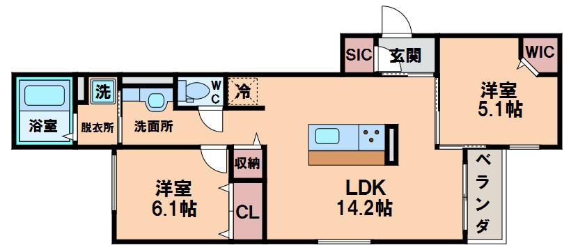 ヴィエン南田辺(3LDK/3階)の間取り写真