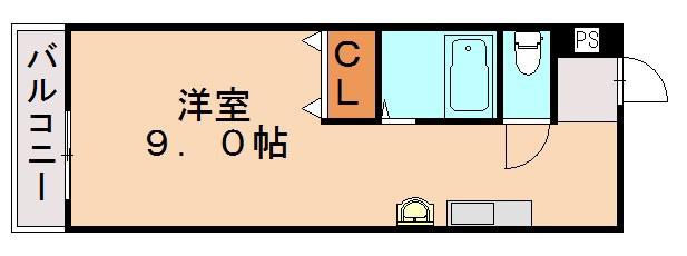 アーバン川津(ワンルーム/2階)の間取り写真