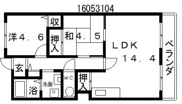 ラヴィータ南田辺(2LDK/2階)の間取り写真