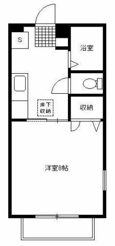 サンパティーク(1K/2階)の間取り写真