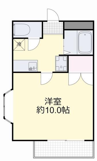 ラウファレ エイエスエイ(1K/3階)の間取り写真