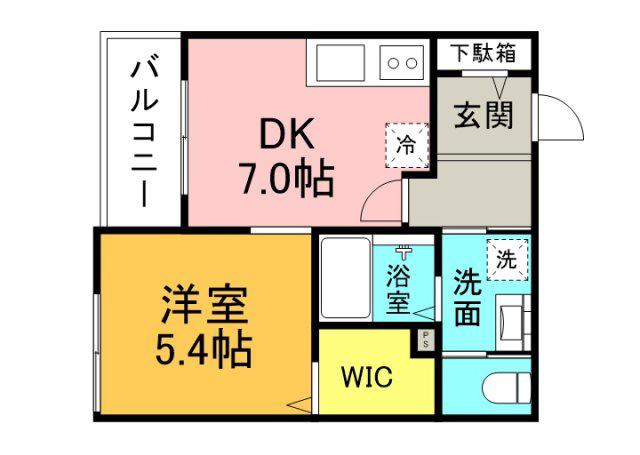 MAISON DE UNICO (1DK/3階)の間取り写真