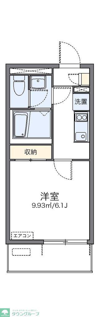 レオネクストNISHIGAIIII(1K/1階)の間取り写真
