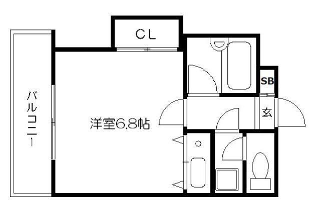 聖護院谷口マンション(1K/2階)の間取り写真