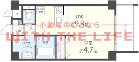 モントーレヒルズ悠(1LDK/4階)の間取り写真