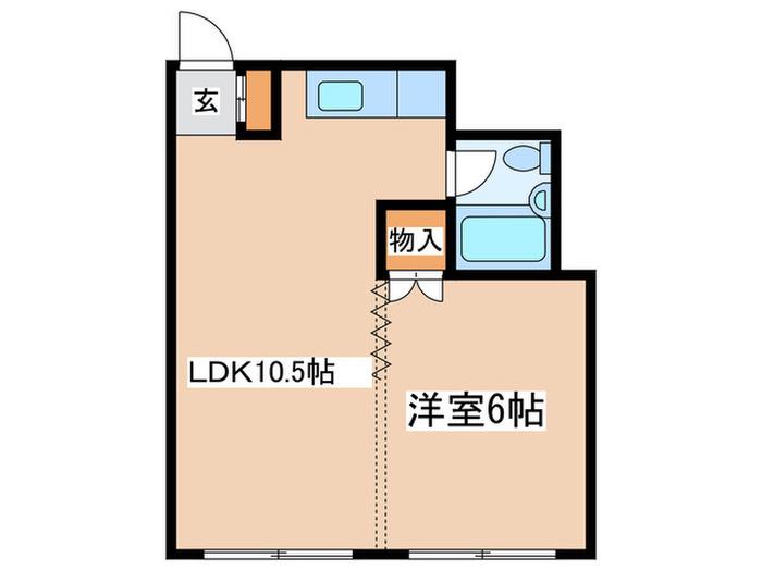 カサビアンカ(1LDK/1階)の間取り写真