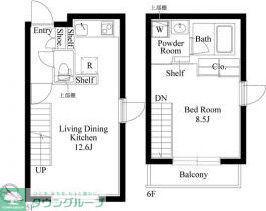 CLK東十条(1LDK/5階)の間取り写真