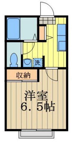 ハイツすずらん(1K/2階)の間取り写真