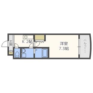 MESSAGE九条(1K/4階)の間取り写真