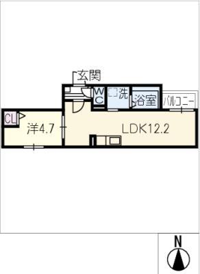 JACK KOSHINI(1LDK/1階)の間取り写真