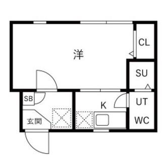 THE ROOMS 西大井(1K/4階)の間取り写真
