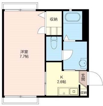 ゼルコバ(1K/2階)の間取り写真