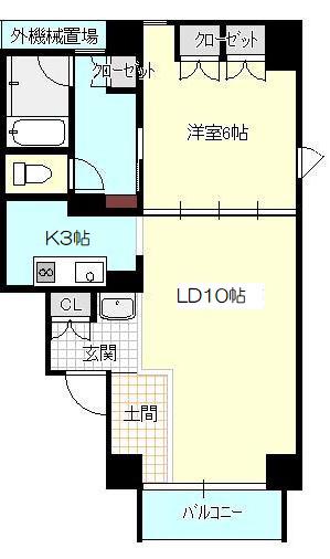 フレッサ鵠沼(1LDK/4階)の間取り写真