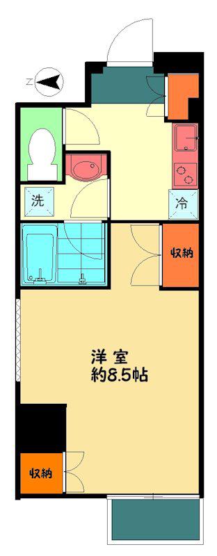 MALULANI南青山(1K/12階)の間取り写真