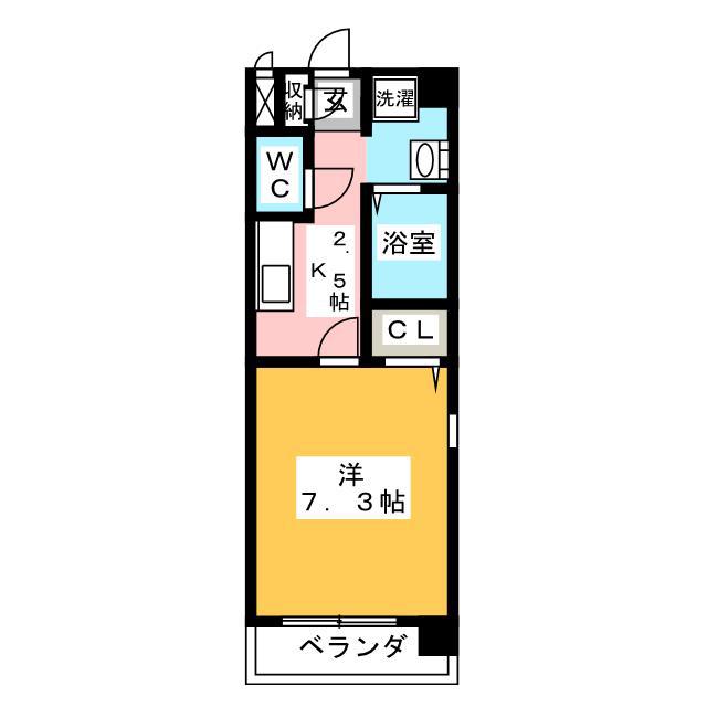 NEW PLACE(1K/4階)の間取り写真