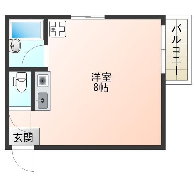 レジデンス堀江(ワンルーム/3階)の間取り写真