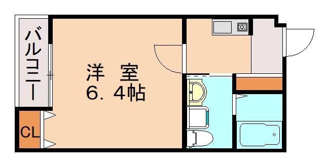 CASAMENTO CARO(1K/2階)の間取り写真