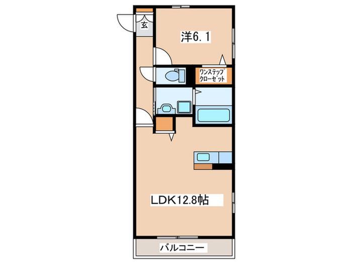 ファインセジュール(1LDK/1階)の間取り写真