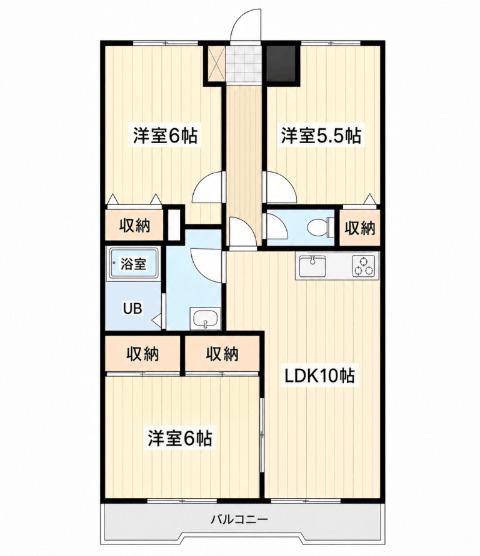 エンドレス大成I(3LDK/1階)の間取り写真