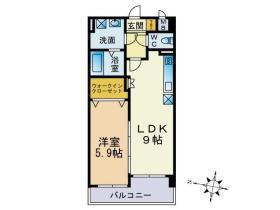AMIX K(1LDK/2階)の間取り写真