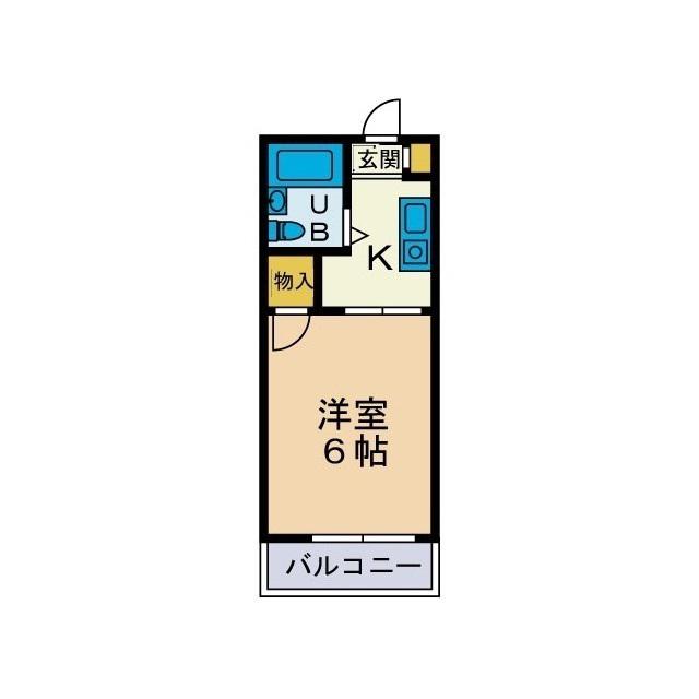パストラール(1K/2階)の間取り写真
