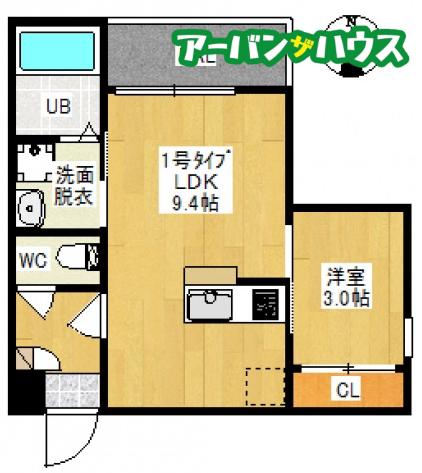 REGALEST 島田本町(1LDK/1階)の間取り写真
