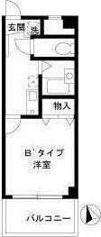 SYビルⅡ(1K/2階)の間取り写真