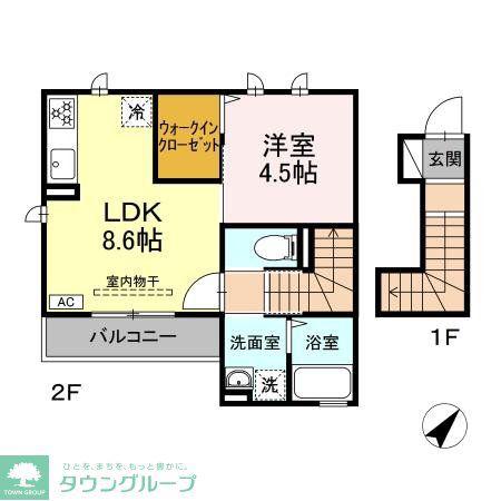 クオーレ千石(1LDK/2階)の間取り写真
