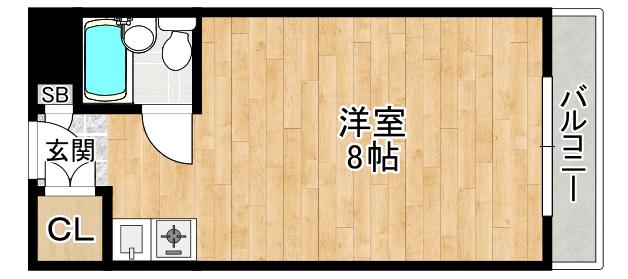 レジョンドール(1K/2階)の間取り写真