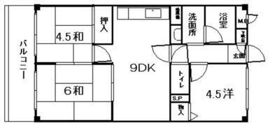 ニシキファースト(3DK/3階)の間取り写真