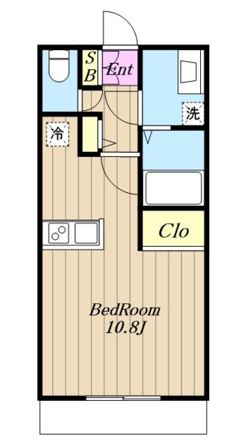 カインドネス愛甲石田ウエスト(ワンルーム/3階)の間取り写真