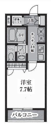 TS GARDEN川崎大師(1K/3階)の間取り写真