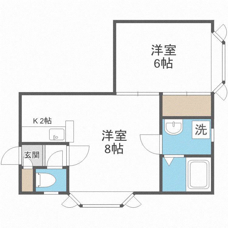 シルクノース30(1LDK/3階)の間取り写真