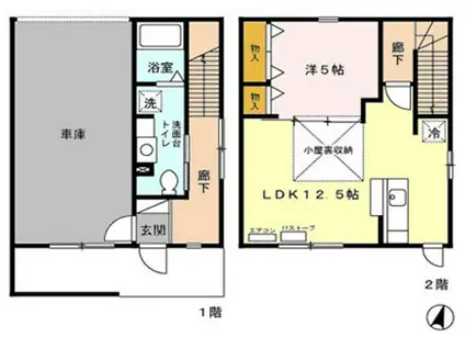 メゾン・ド・マリアージュK(1LDK/1階)の間取り写真
