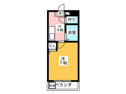 CREATION21(1K/3階)の間取り写真