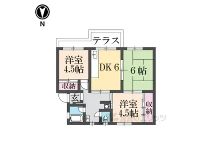 浅田香里ヶ丘102(3DK/1階)の間取り写真