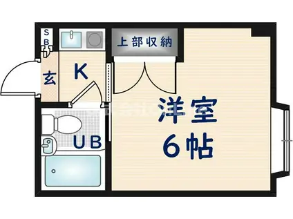 ロイヤル俊徳II(1K/3階)の間取り写真