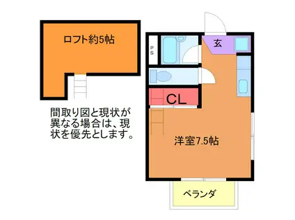 ウッディパレス並木(ワンルーム/1階)の間取り写真
