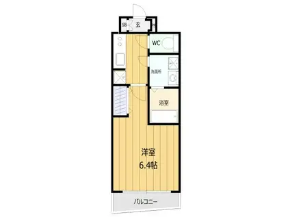 エスレジデンス福島玉川TRES(1K/2階)の間取り写真