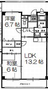 メゾンソレイユ(2LDK/3階)の間取り写真