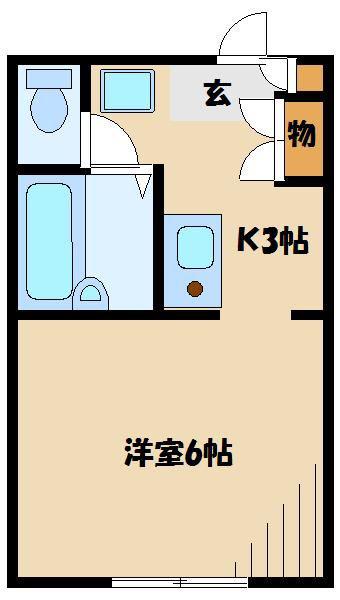 レオパレスシェル都(1K/4階)の間取り写真