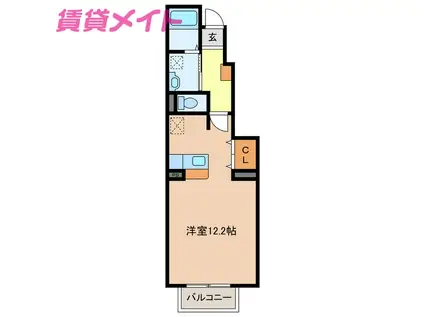 マレステルラ(ワンルーム/1階)の間取り写真