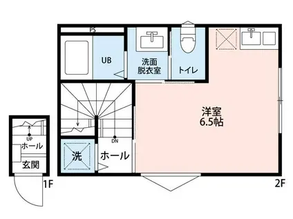 雅III(ワンルーム/2階)の間取り写真