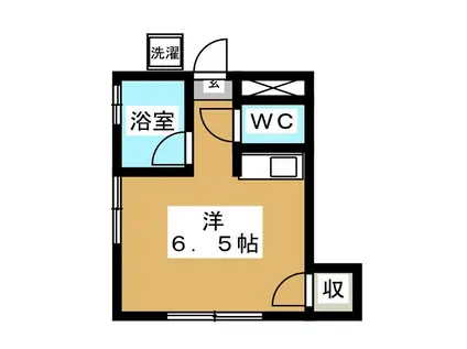 グリーンハウス上野毛(ワンルーム/2階)の間取り写真