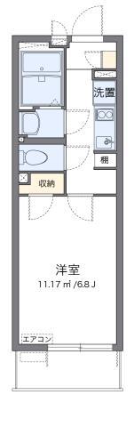 クレイノHIKARI(1K/1階)の間取り写真