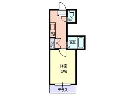 レオパレス あこや(1K/2階)の間取り写真