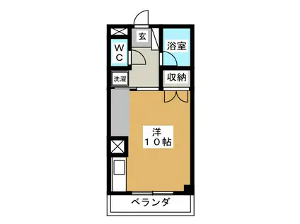 ヤナセコーポ2号館(ワンルーム/3階)の間取り写真